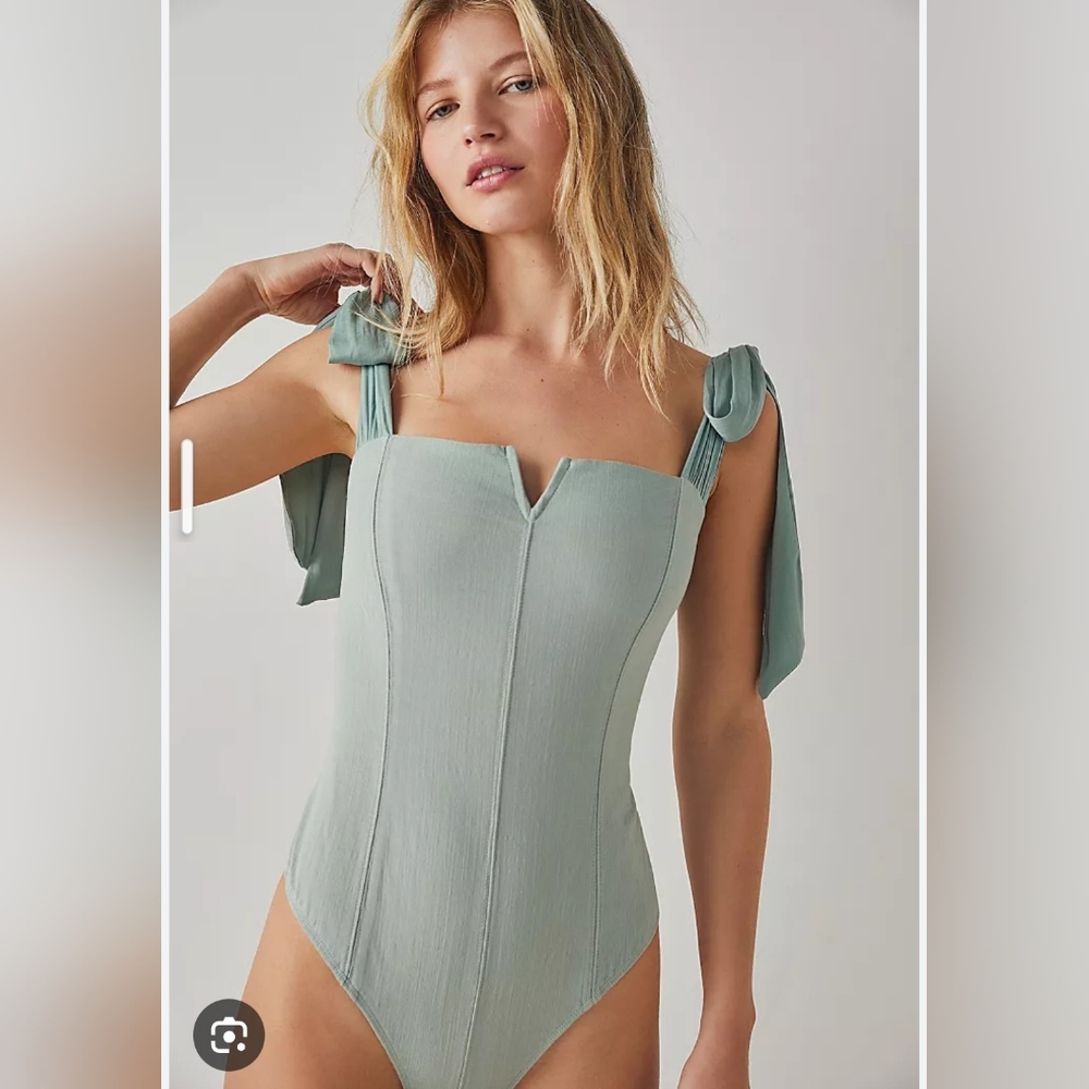 FP Movement by Free People Light Green Bodysuit